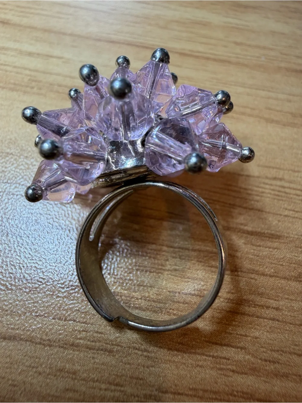 Pink Cluster costume Statement Ring